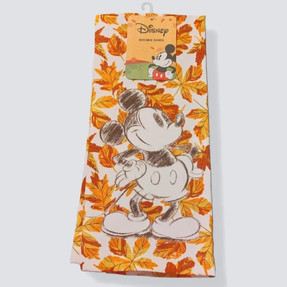 Disney Autumn Leaves Classic Sketch Mickey Kitchen Towel